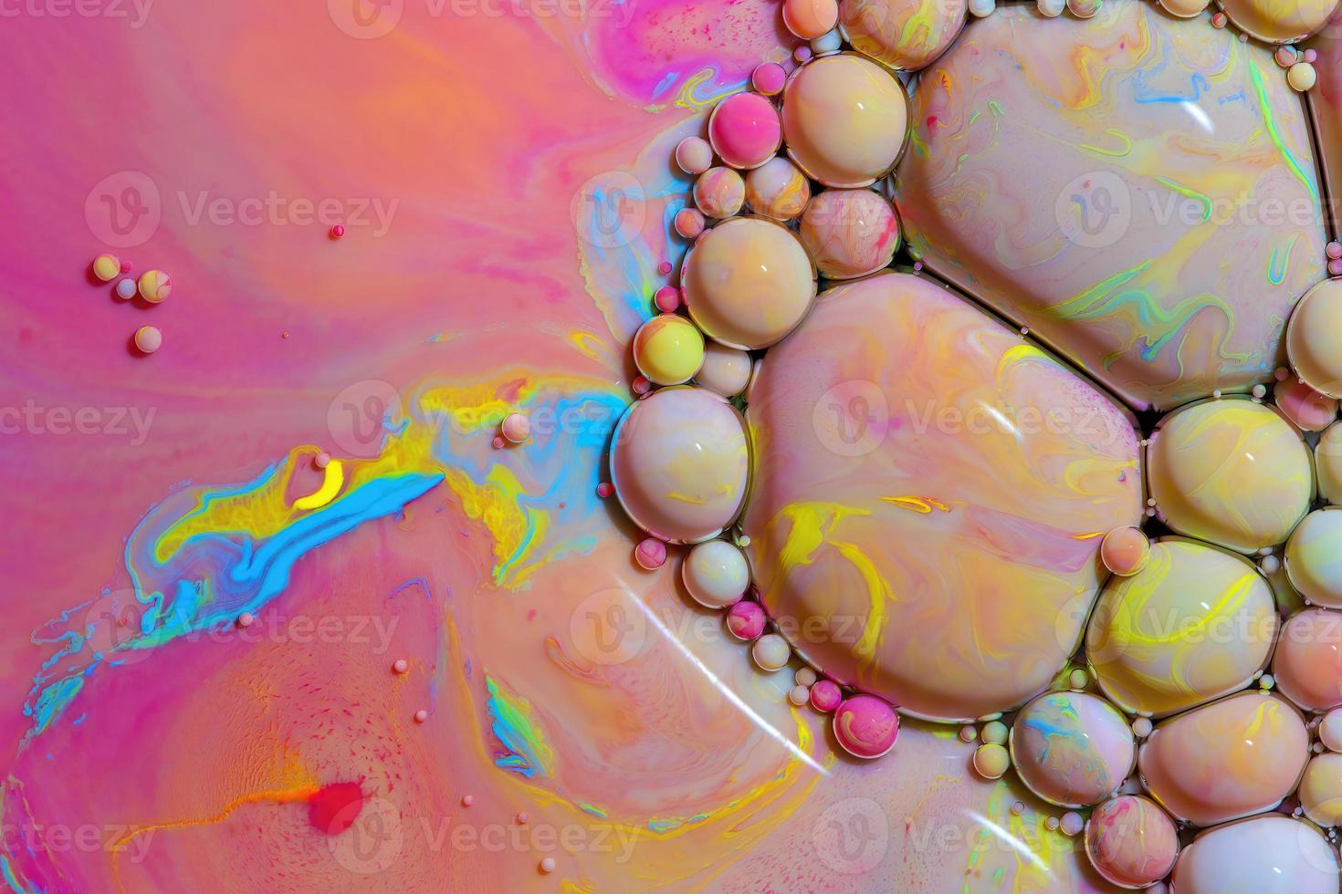 Macro photography of colorful bubbles photo