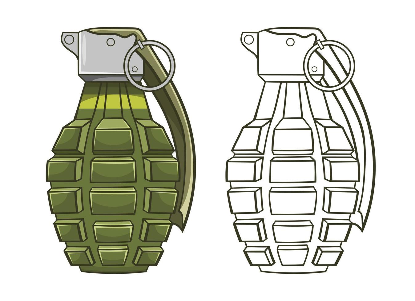 Grenade vector design illustration isolated on white background