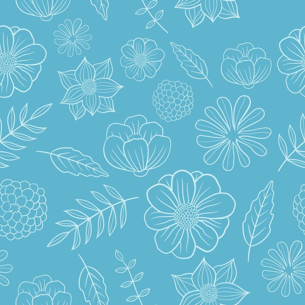 ilustración de diseño de vector de patrones sin fisuras florales