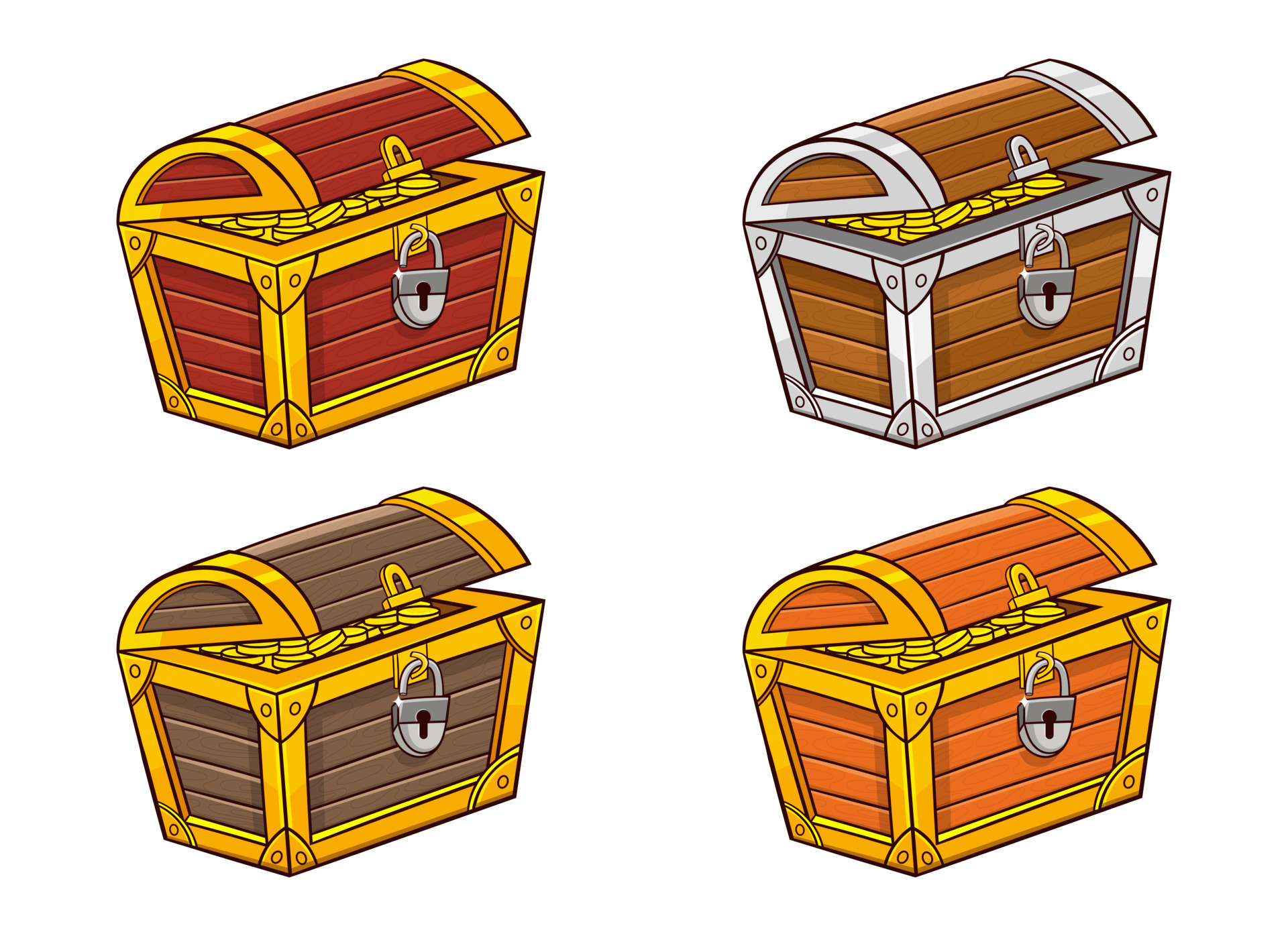 Treasure Chest Vector Art & Graphics