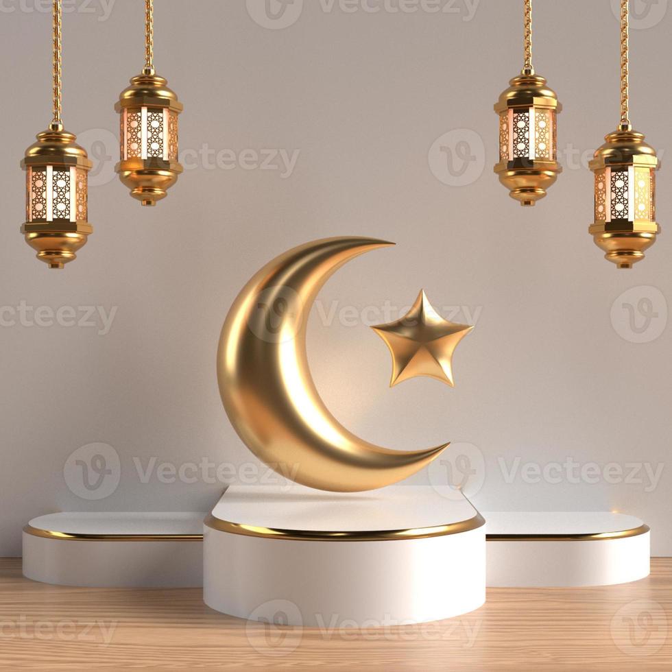 islamic podium fitr ramadhan shop gold photo