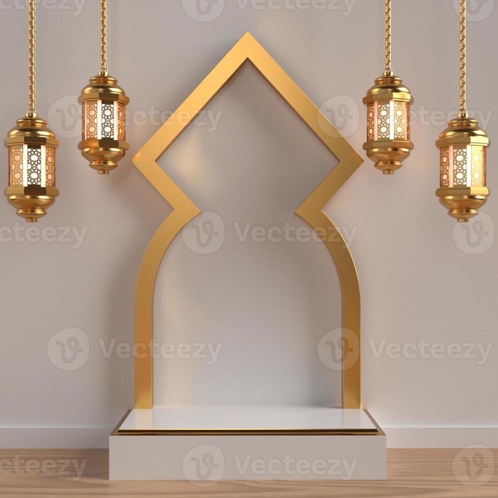 islamic podium fitr ramadhan shop gold photo