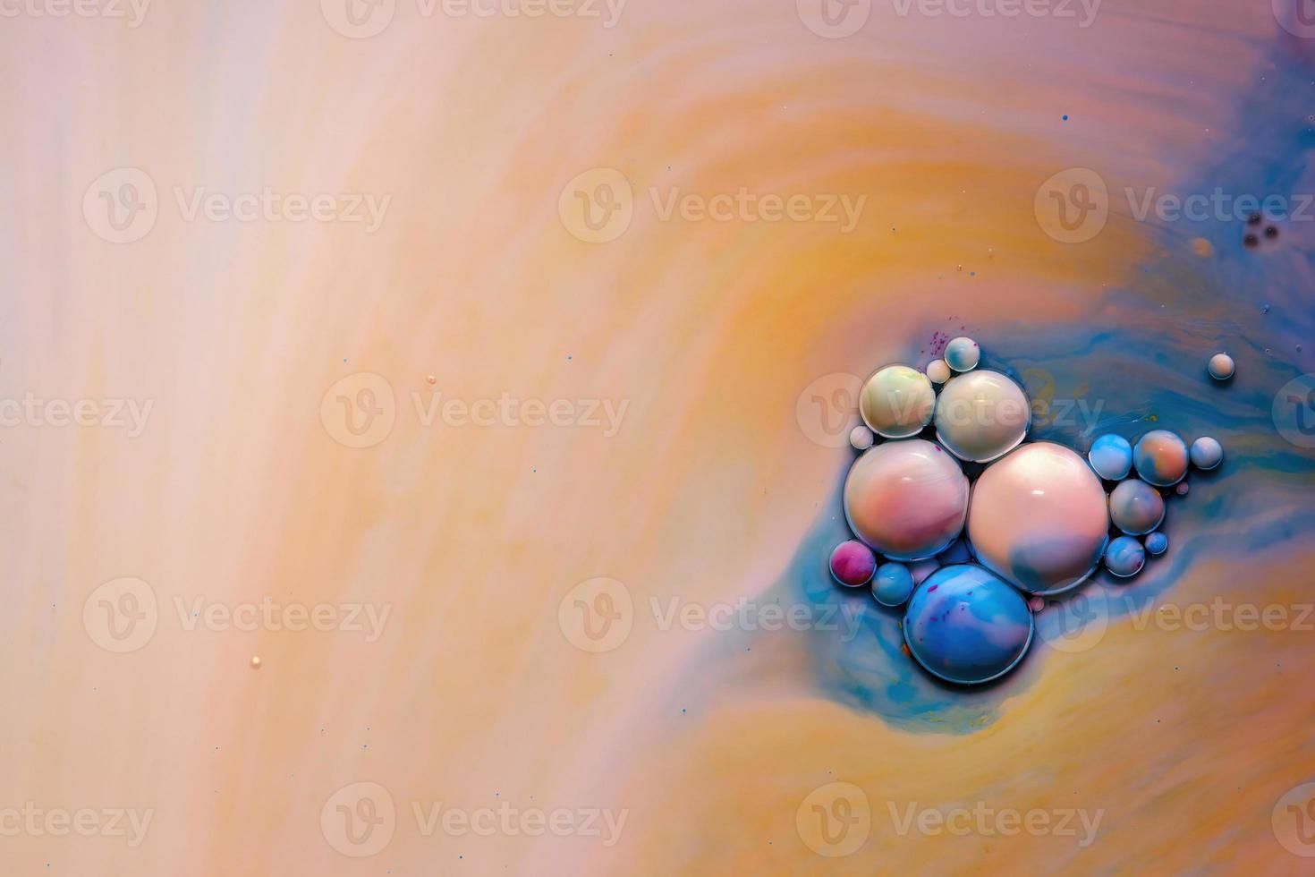 Macro photography of colorful bubbles photo