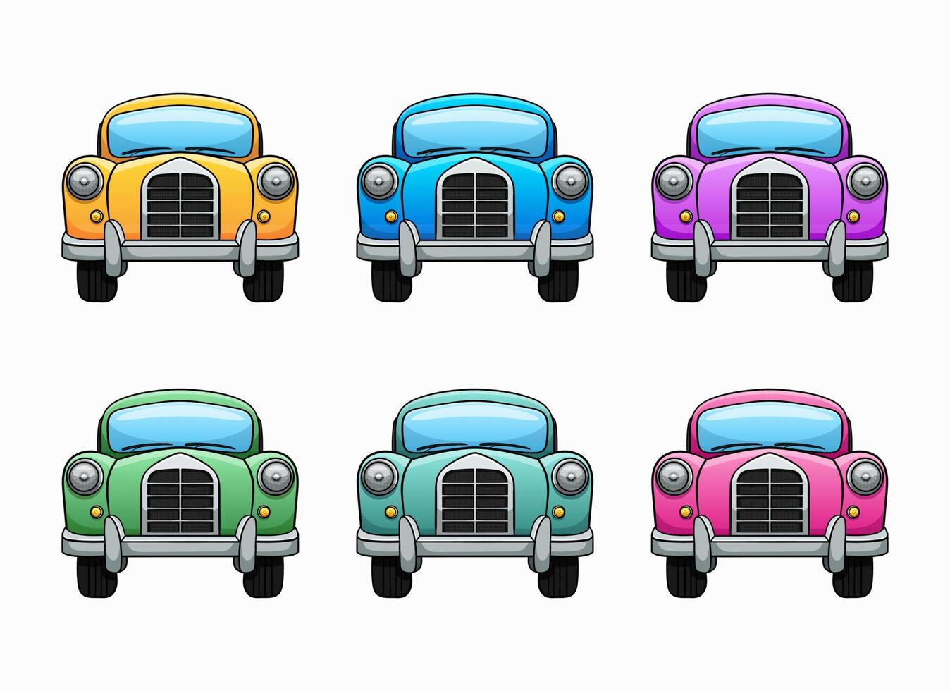 Old retro car vector design illustration isolated on white background