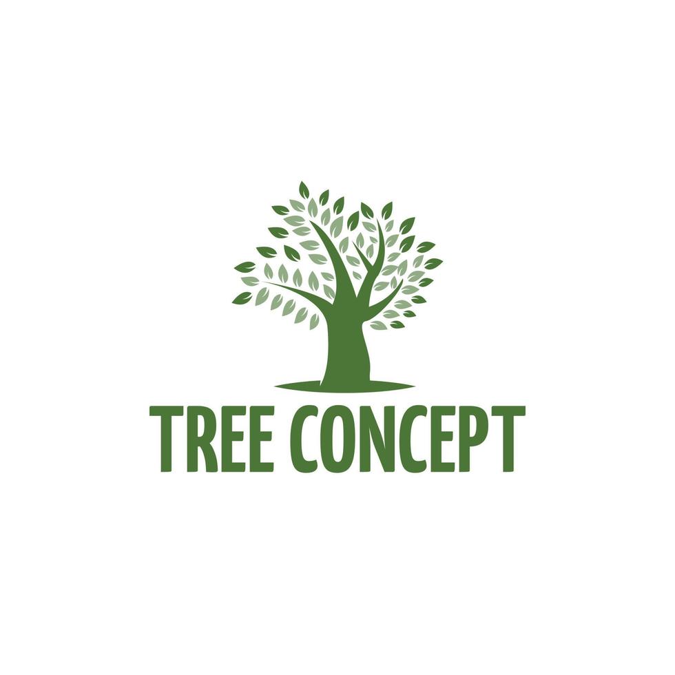 símbolo del árbol del logotipo de la planta tropical. placa abstracta vectorial para el diseño de productos naturales, floristería, cosmética, concepto ecológico, bienestar, spa, centro de yoga. vector