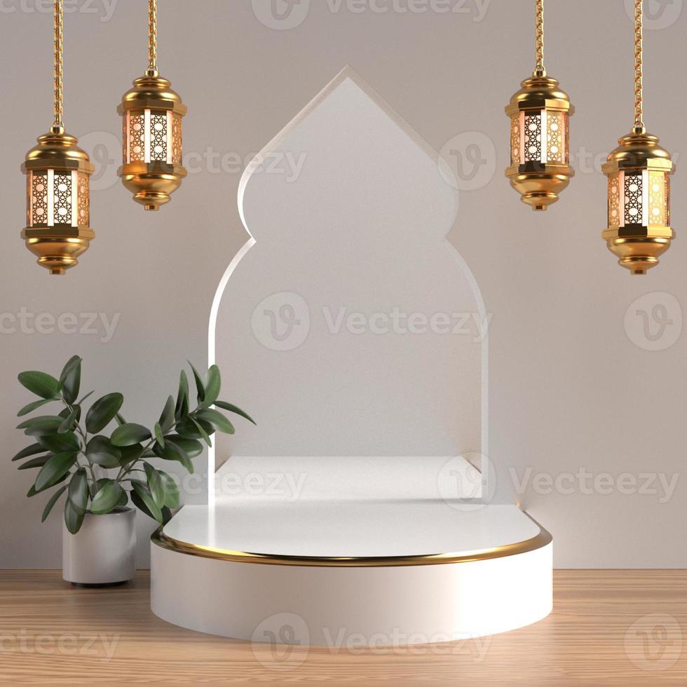 islamic podium fitr ramadhan shop gold photo