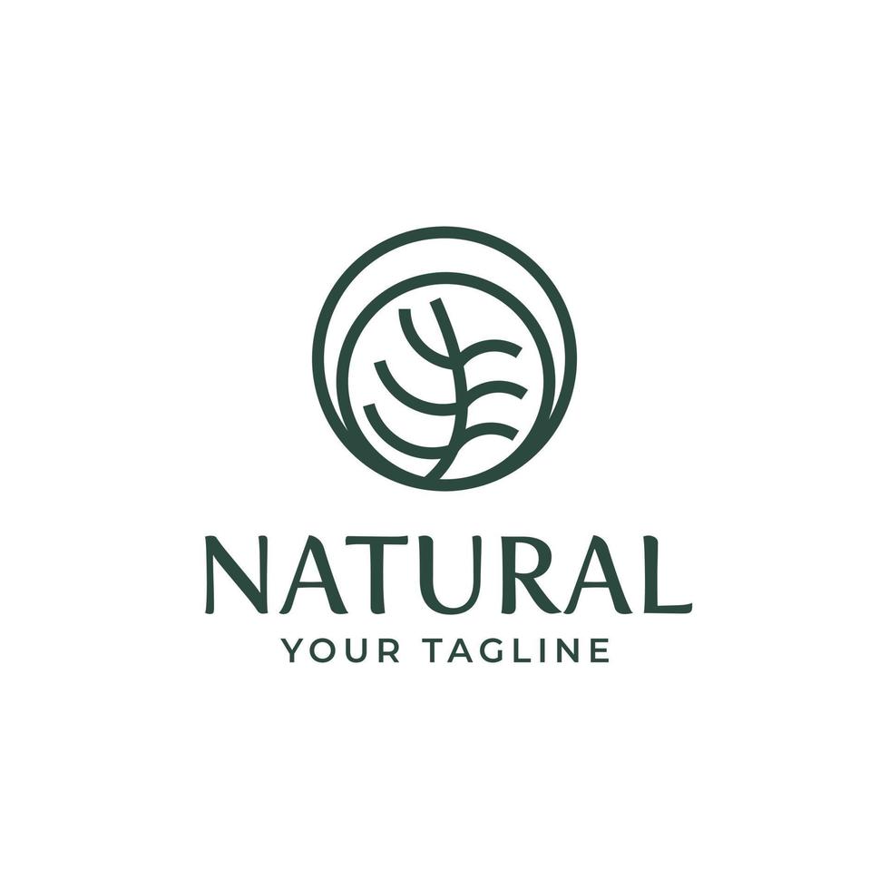 Abstract Logo based on creative geometric lines of nature tree. vector