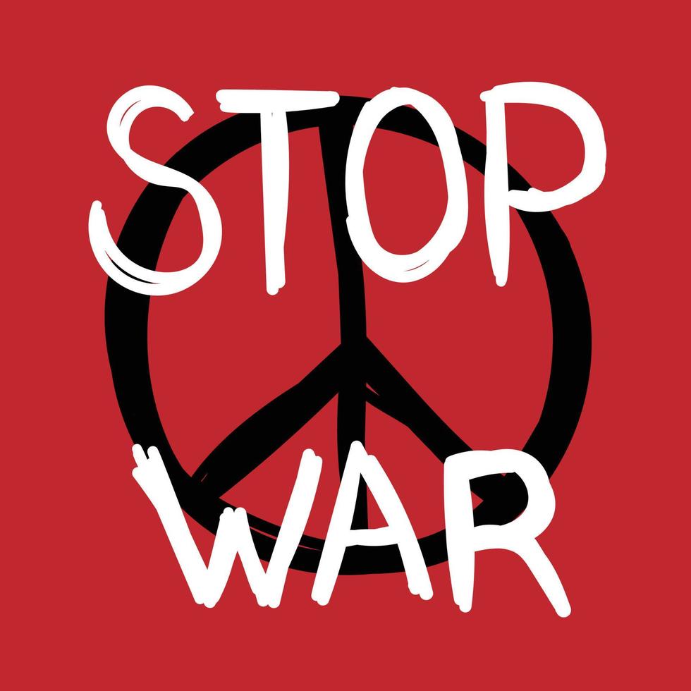 stop war hand drawn symbol illustration vector