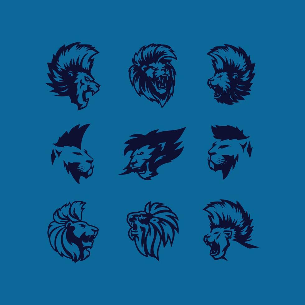 Free Lion Logo Design Set Vector