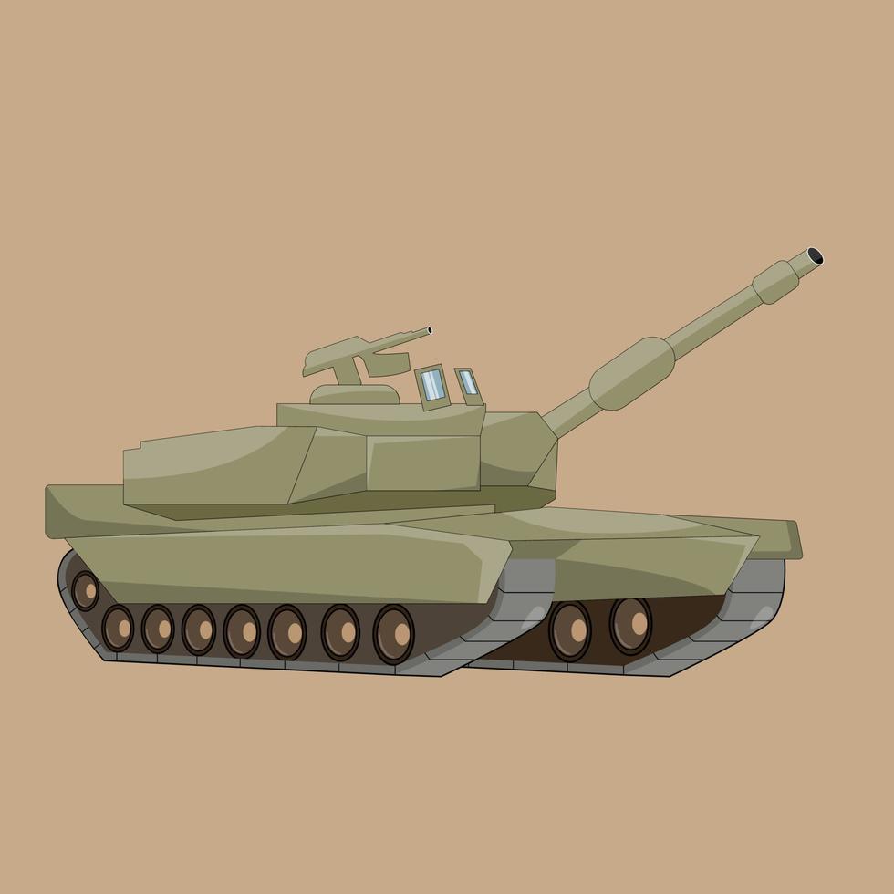 Military Tank Advancing Forward vector