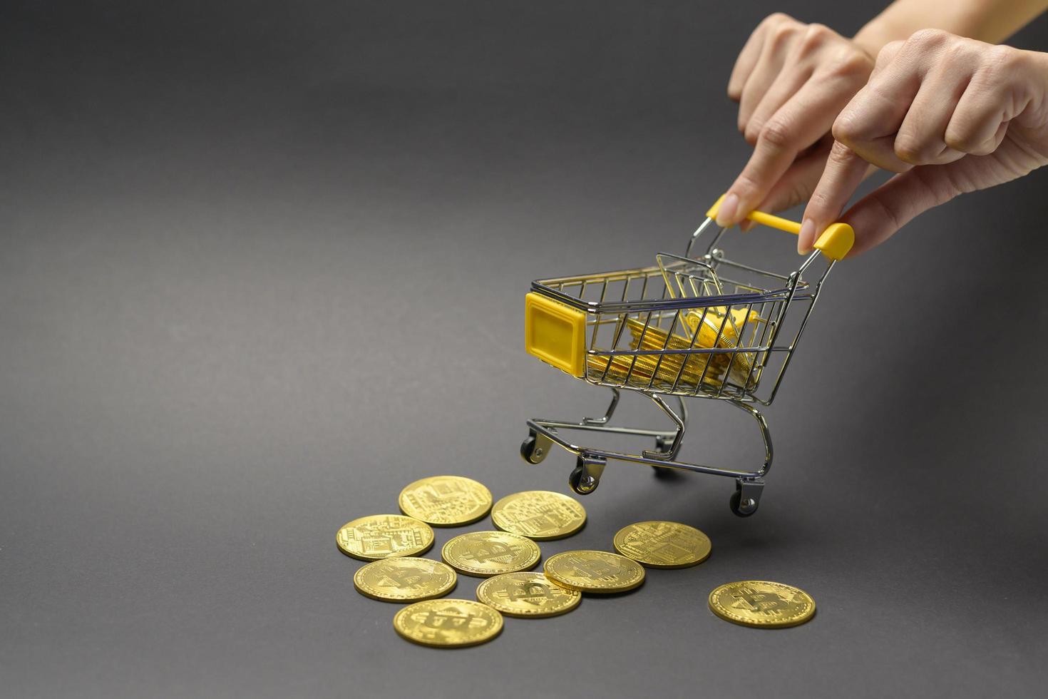 Cryptocurrency bitcoin the future coin,bitcoin mining and Technology global network connections concept photo
