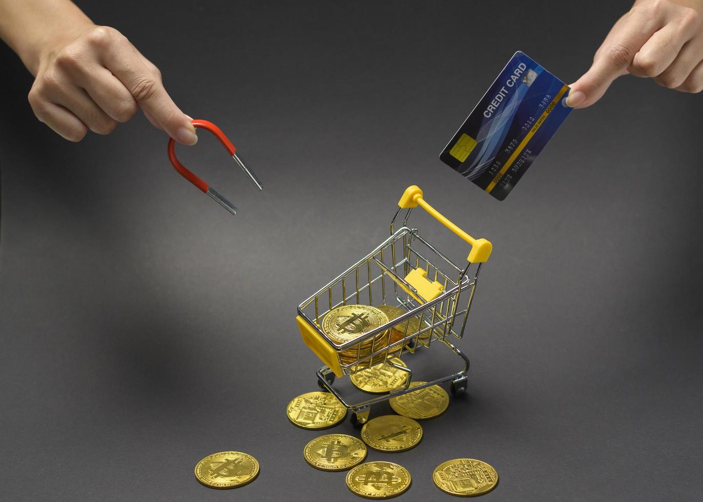 Cryptocurrency bitcoin the future coin,bitcoin mining and Technology global network connections concept photo