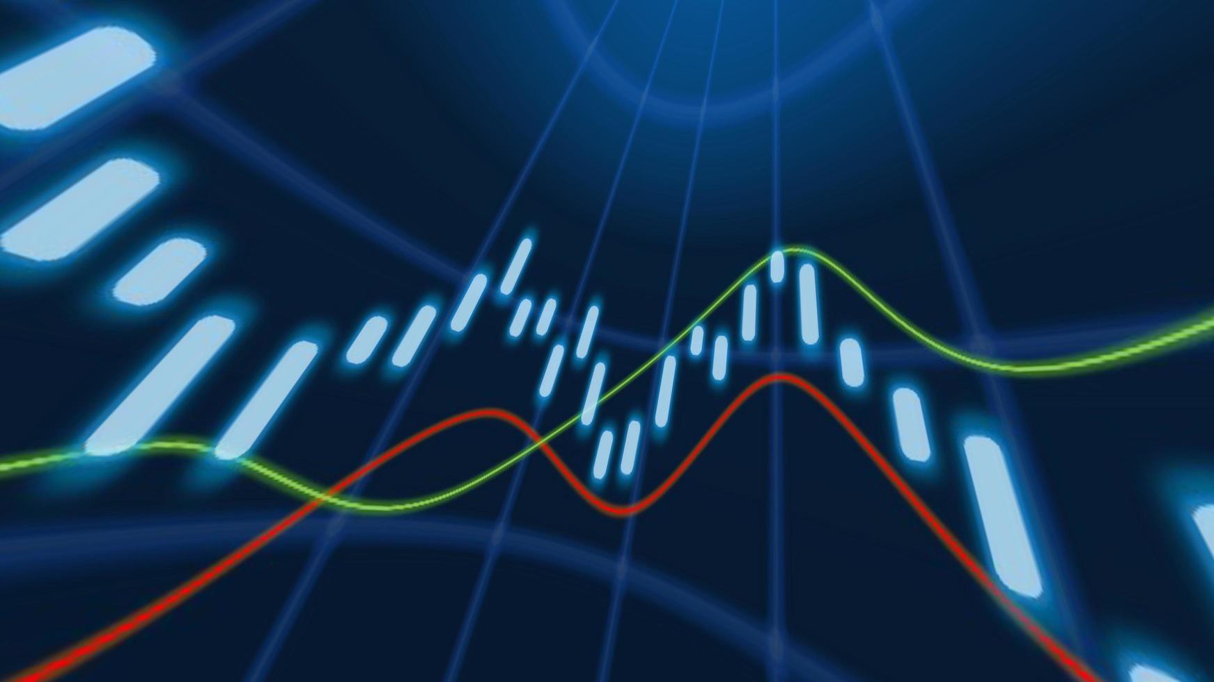 Business candle stick graph chart of stock market investment trading. for financial investment concept photo