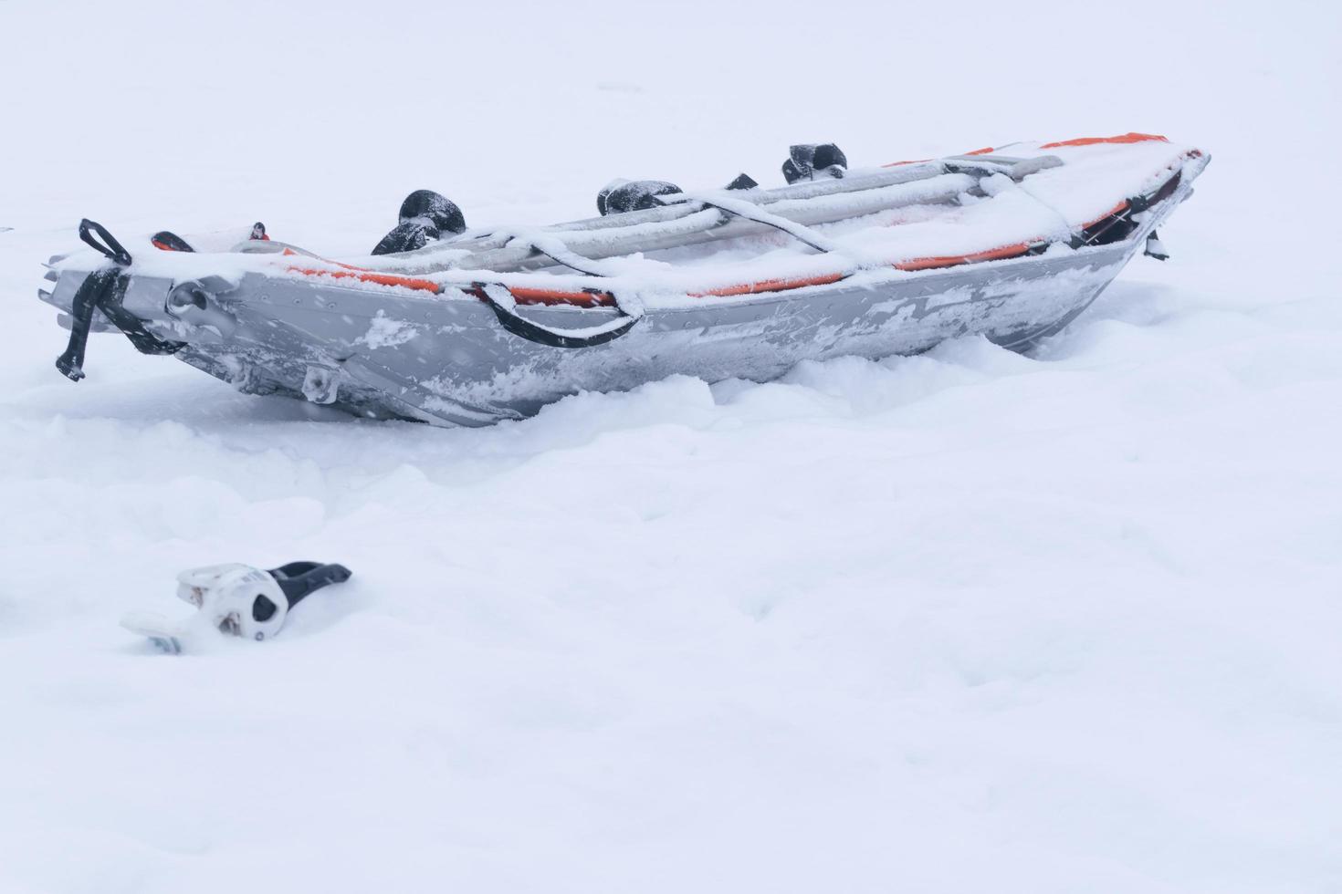 rescue sledge on snow photo