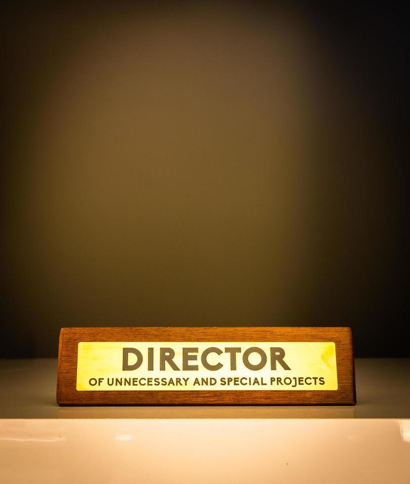 director office plate photo