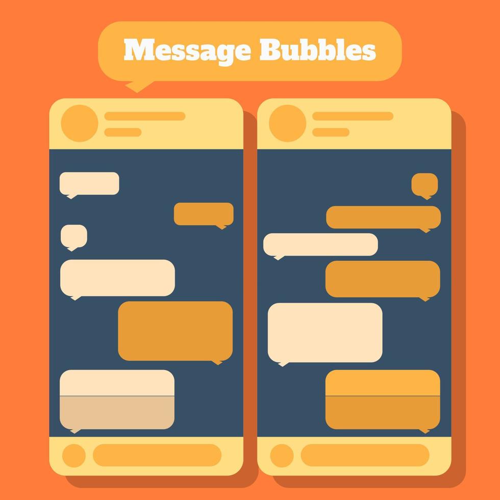 Simple Flat Balloon Chat vector