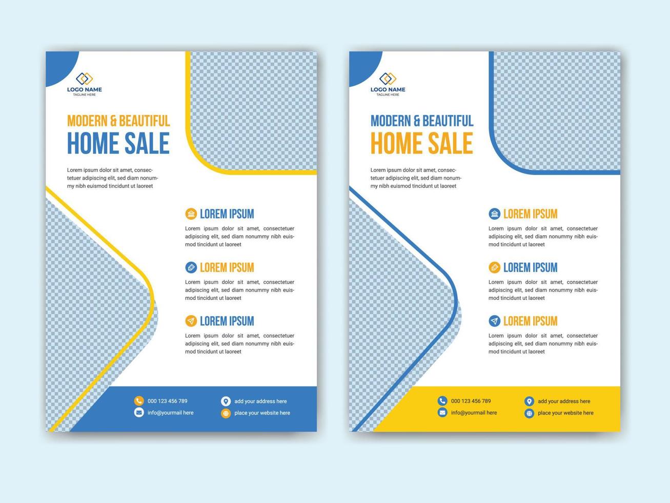 Corporate home sale design template, brochure template design vector
