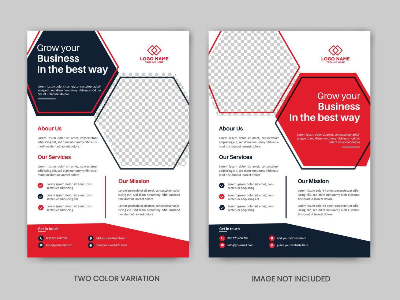 Corporate business flyer or brochure template design vector