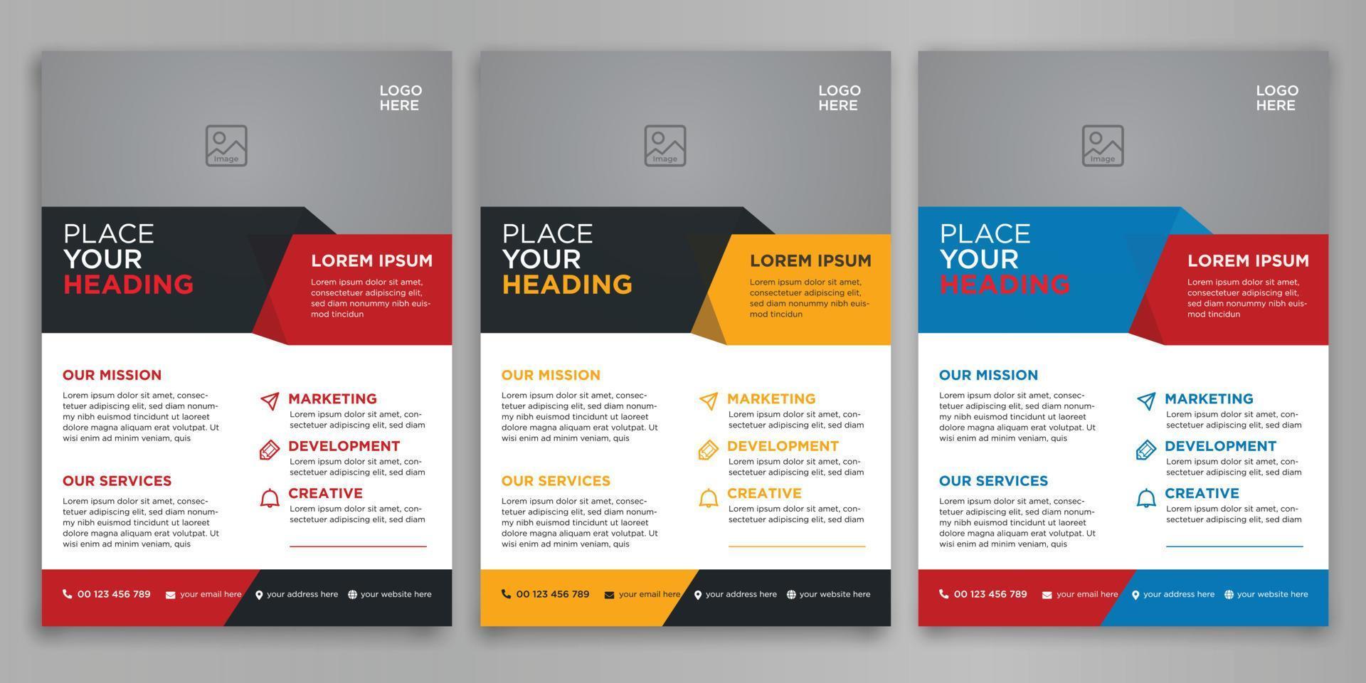 Corporate business brochure or flyer design template vector