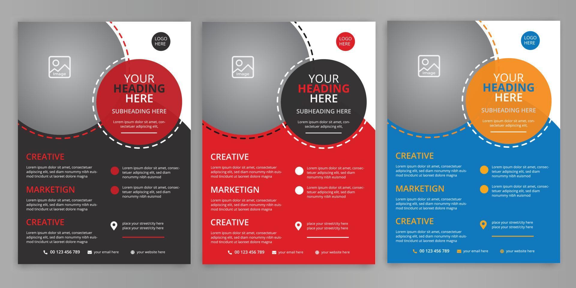 Corporate business brochure design template, business flyer design vector