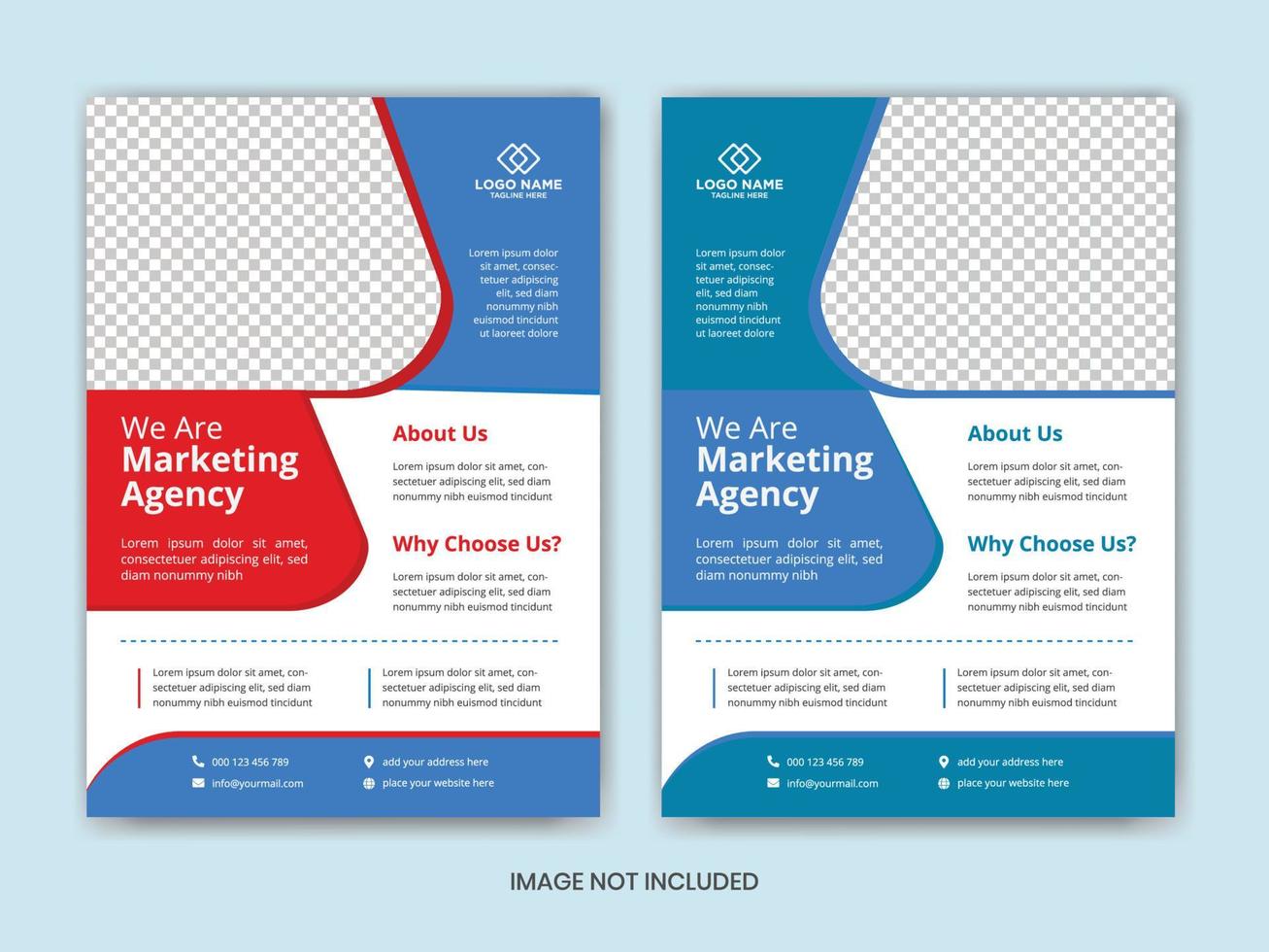Digital marketing agency flyer design template vector