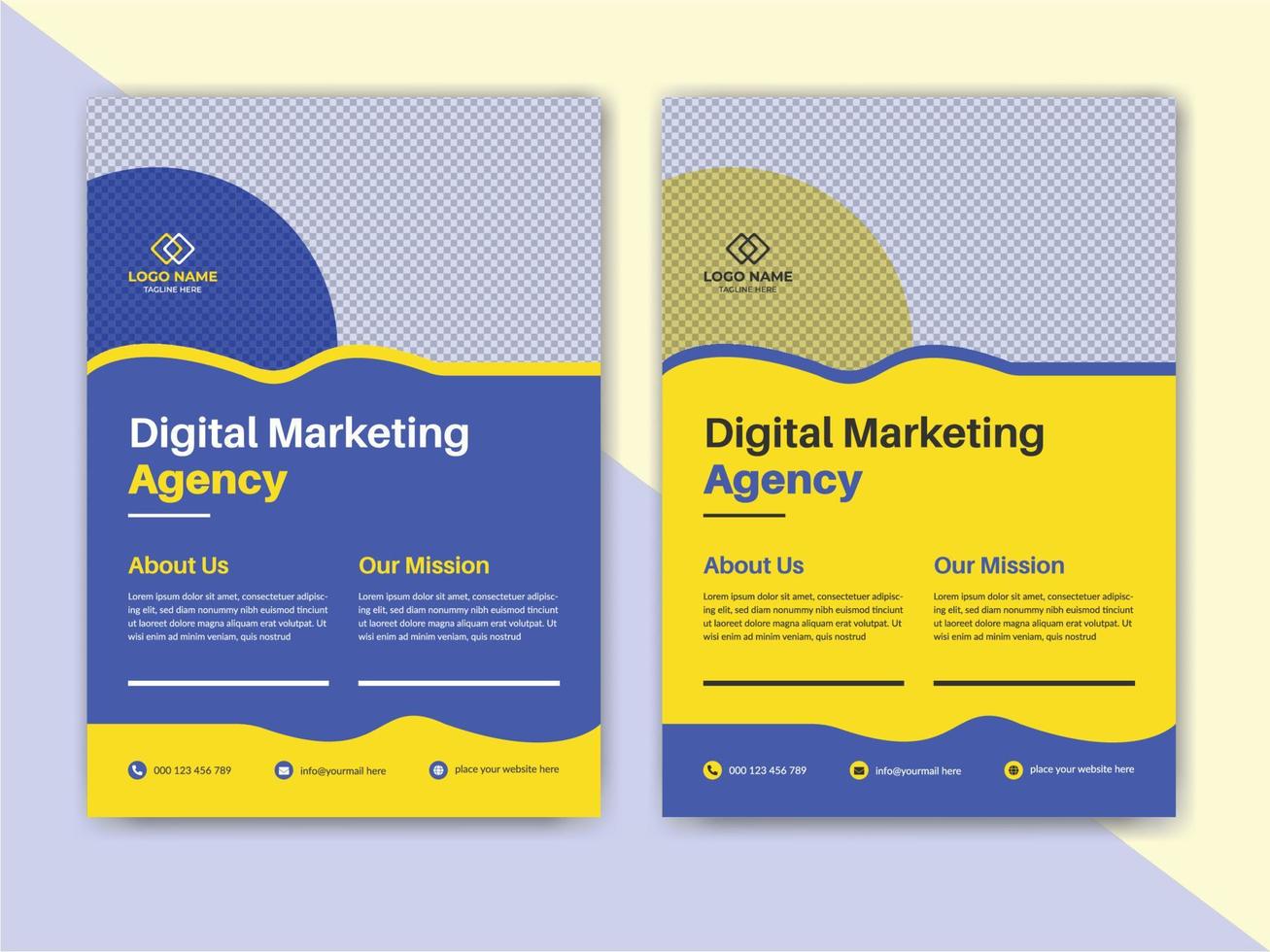Digital marketing agency flyer design template vector