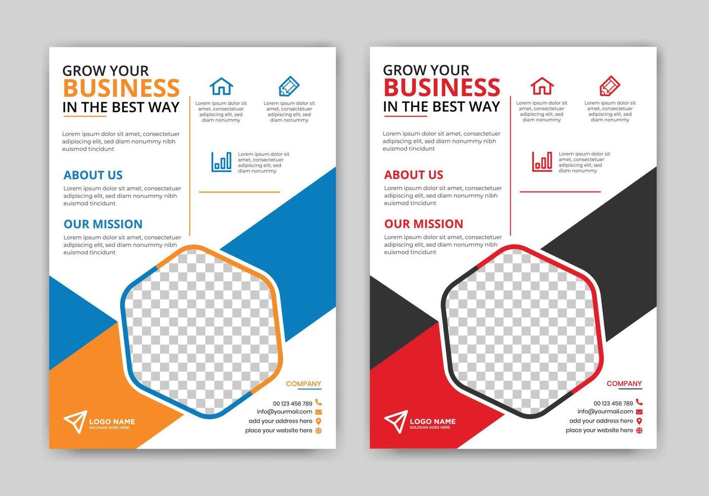 Corporate business flyer design template, brochure design vector