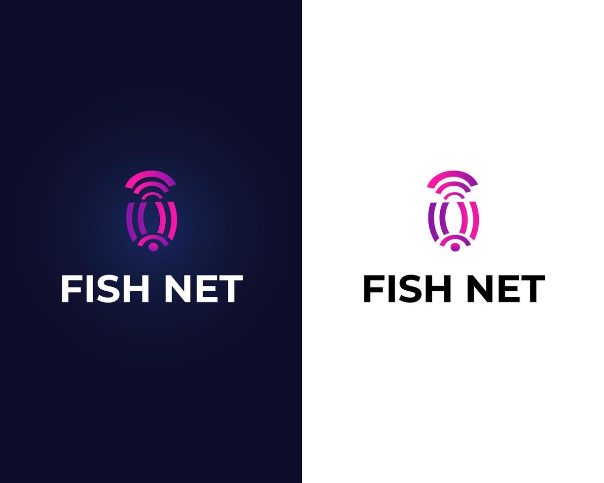 WIFI fish  variations logo vector icon illustration