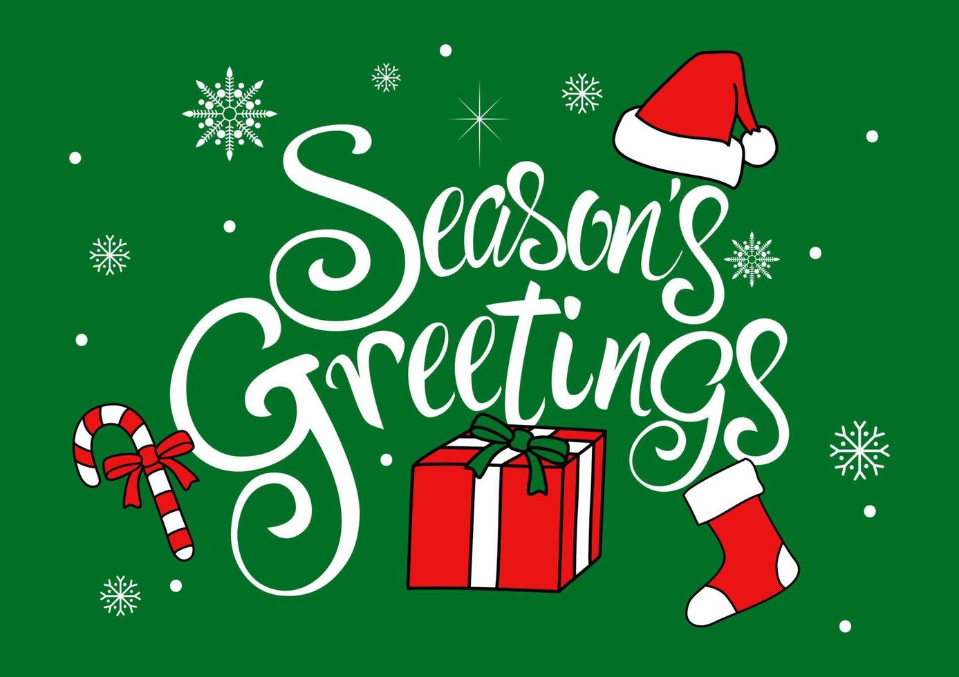 Seasons Greetings Text vector