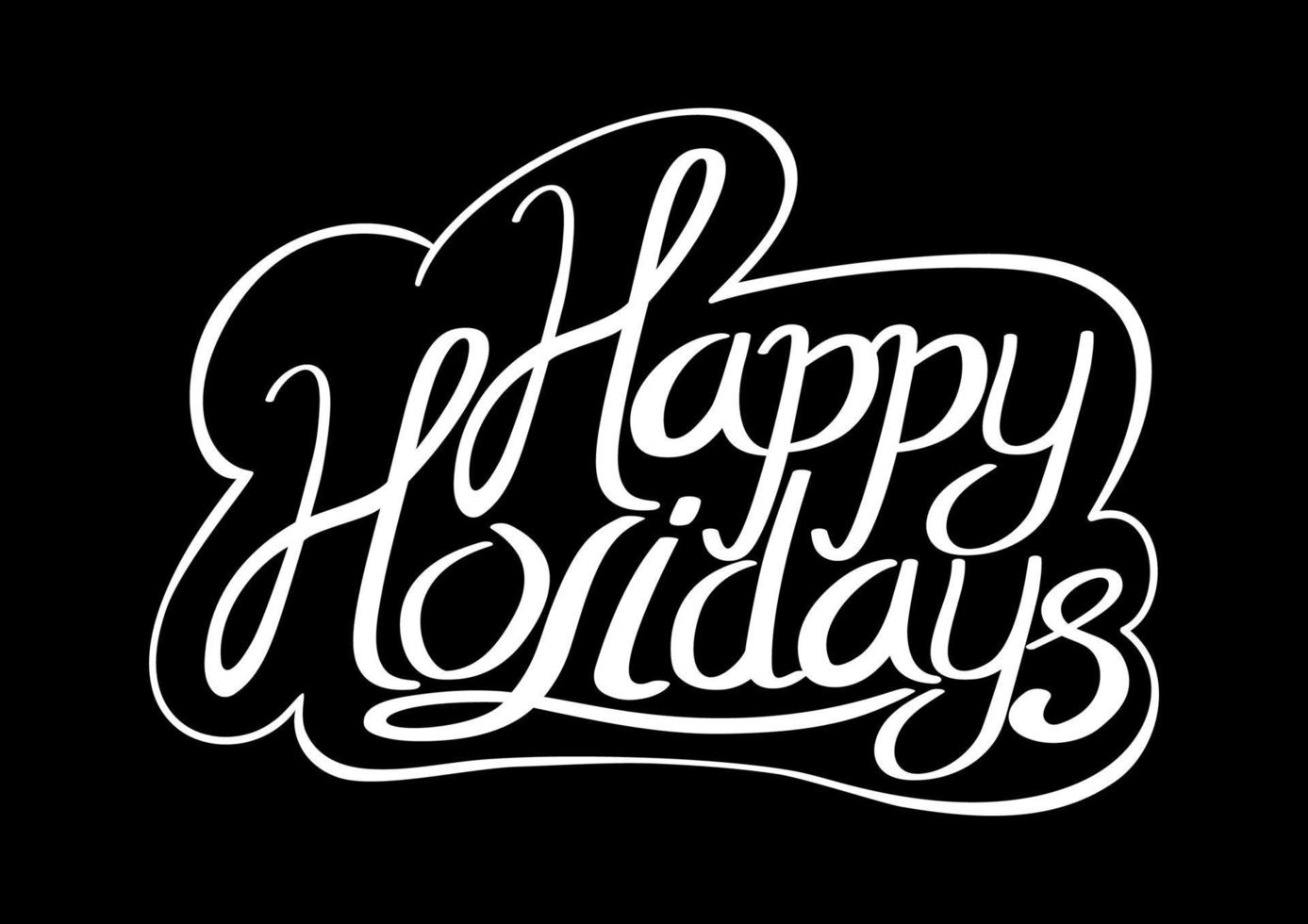 Happy Holidays Text vector