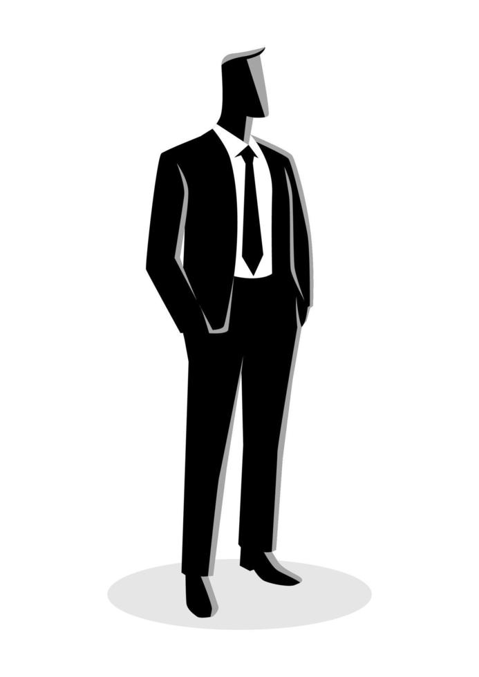 Businessman in suit standing vector