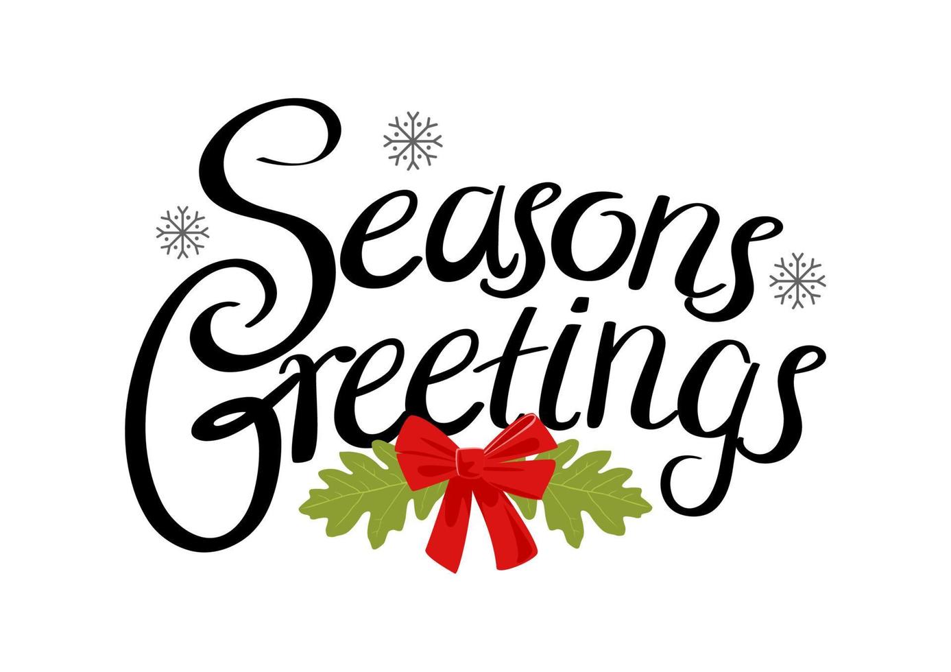 Seasons Greetings Text vector