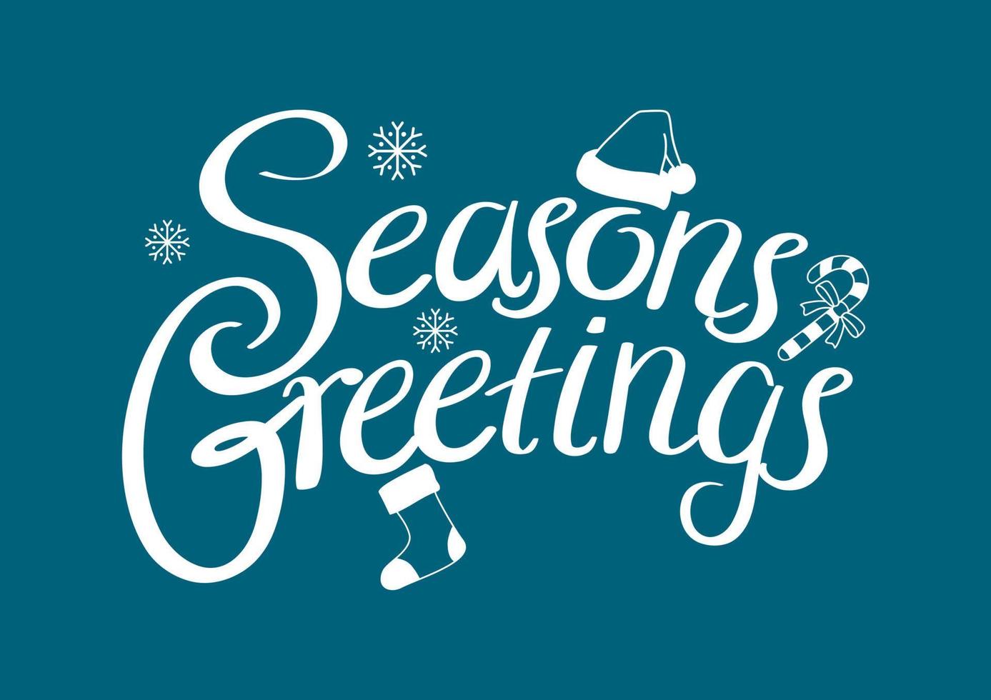 Seasons Greetings Text vector