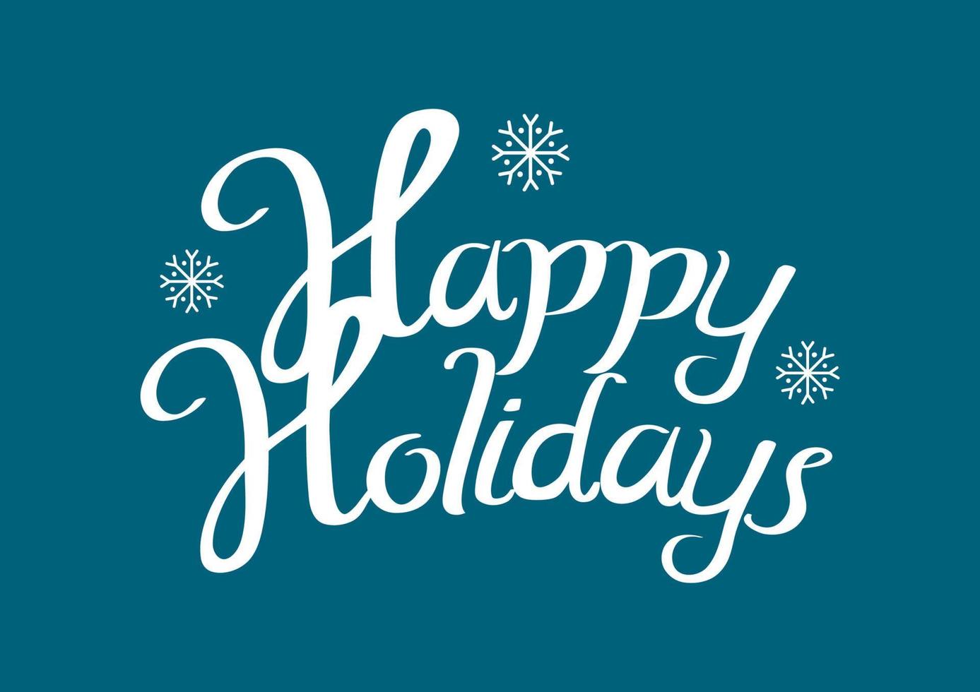 Happy holidays text vector