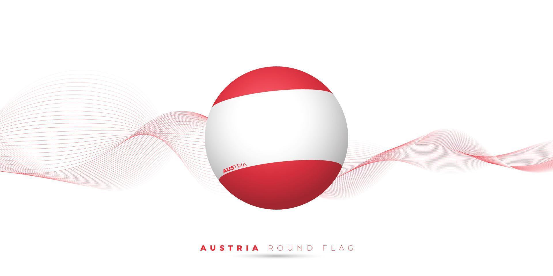 Austria Round flag vector illustration.