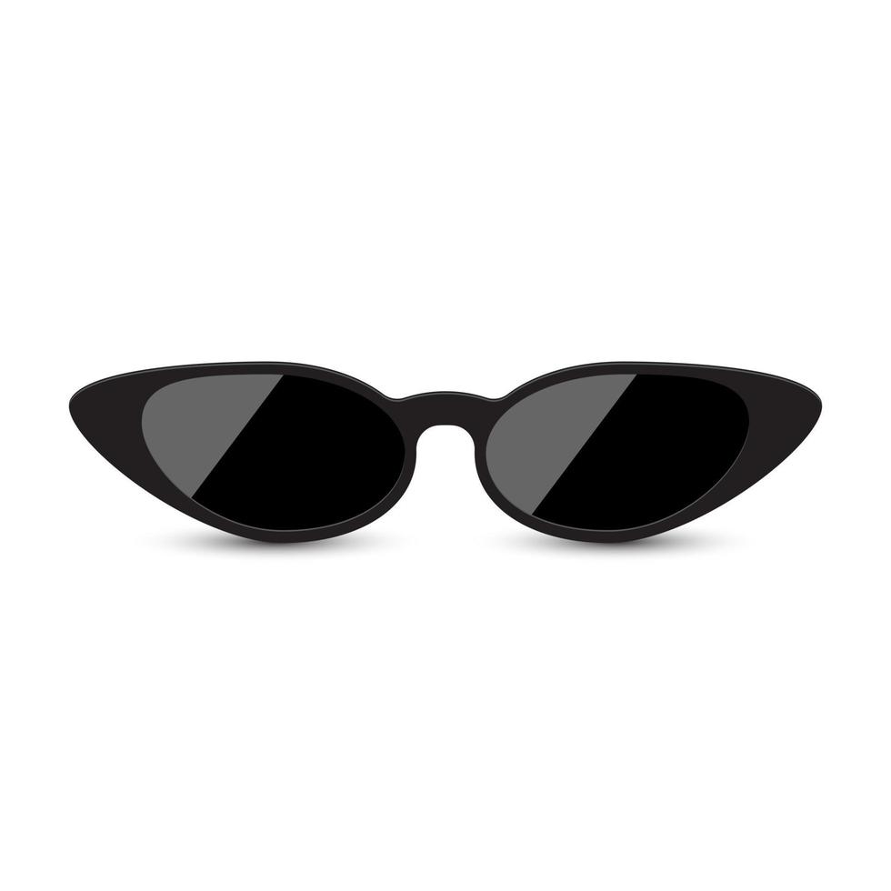 Premium Vector  Black sunglasses with dark glass on white background.