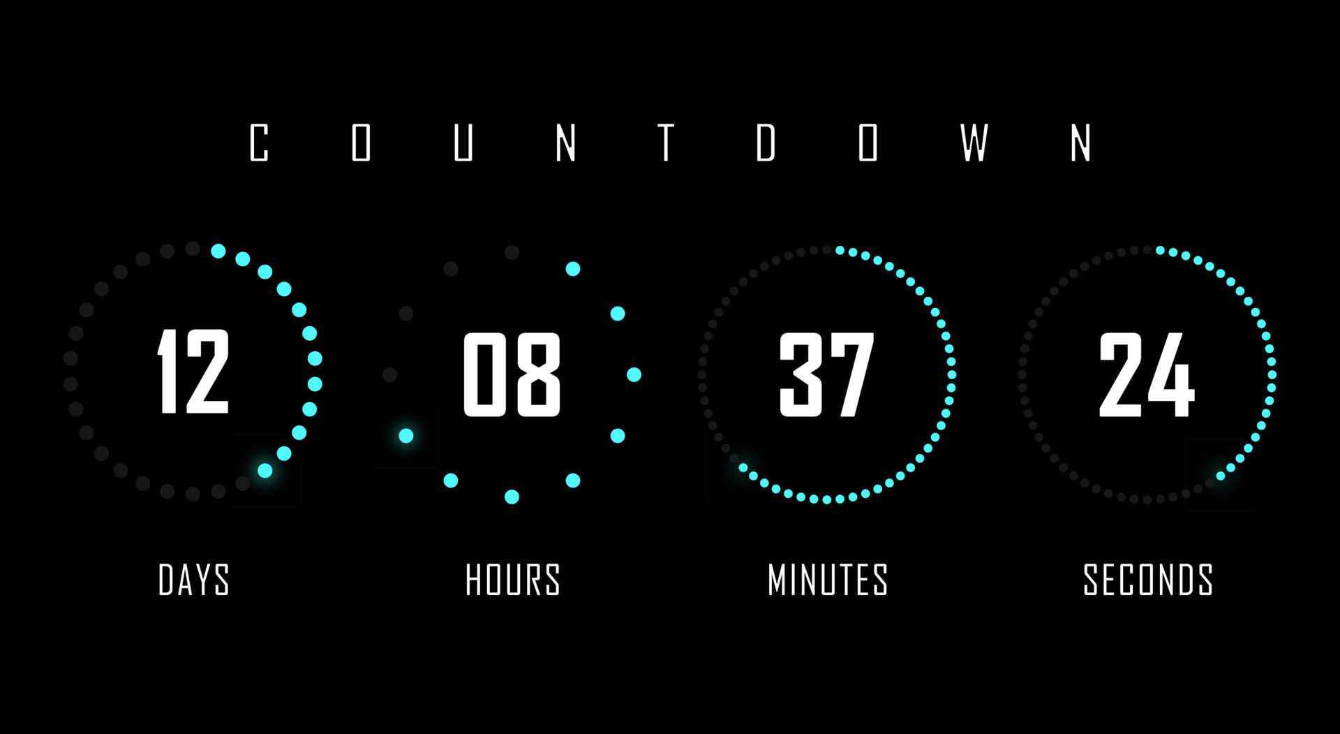 Countdown website vector flat template circle clock timer background. Countdown  timer. Clock counter. 6457198 Vector Art at Vecteezy