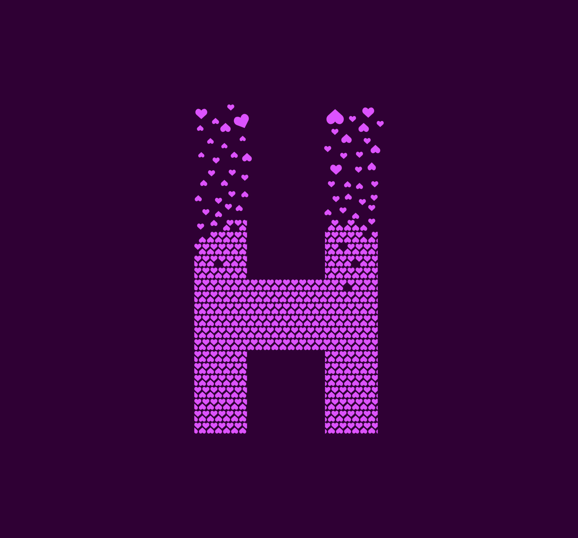 Heart letter H animated pixel dot logo. Capital letter pixel up. 6457392  Vector Art at Vecteezy