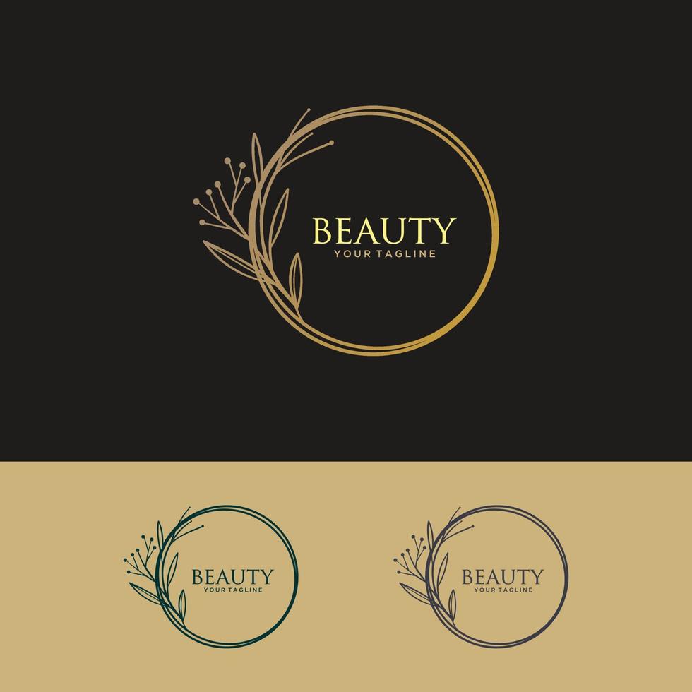 Diseño de vector de icono de logotipo de flor de hoja de árbol elegante abstracto. símbolo premium creativo universal. elegante vector de signo de boutique de gemas.