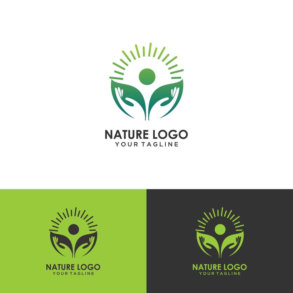 Leaf nature logo vector