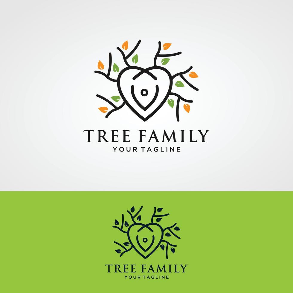 people tree icon with green leaves - eco concept vector. This graphic also represents environmental protection, nature conservation, eco-friendly, renewable, sustainability, loving nature vector