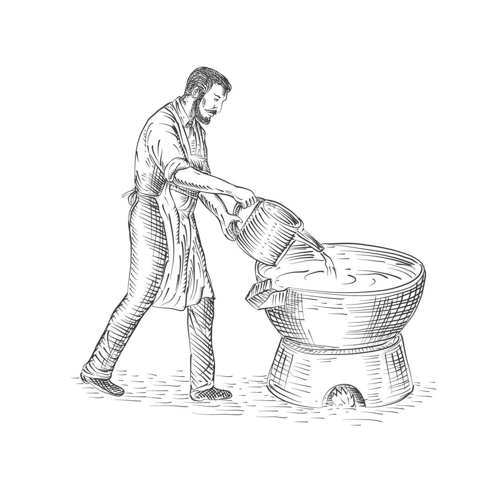 Vintage Candlemaker Foundry Drawing 6457595 Vector Art at Vecteezy