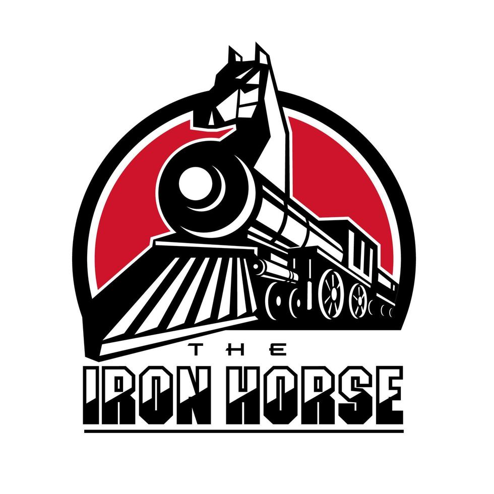 The Iron Horse Retro 6457604 Vector Art at Vecteezy