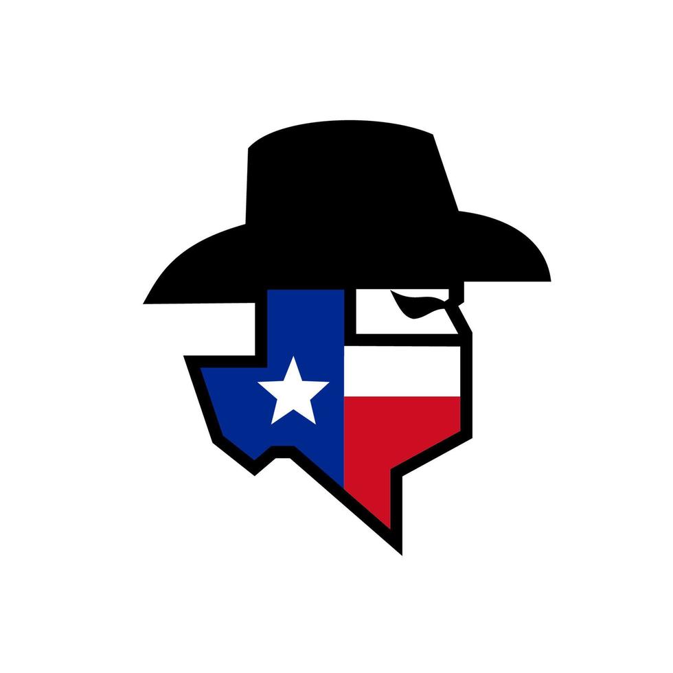 bandido icono de la bandera de texas vector