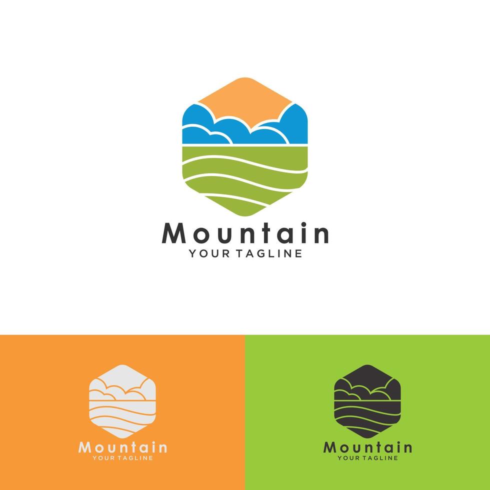 Mountains vector icon.