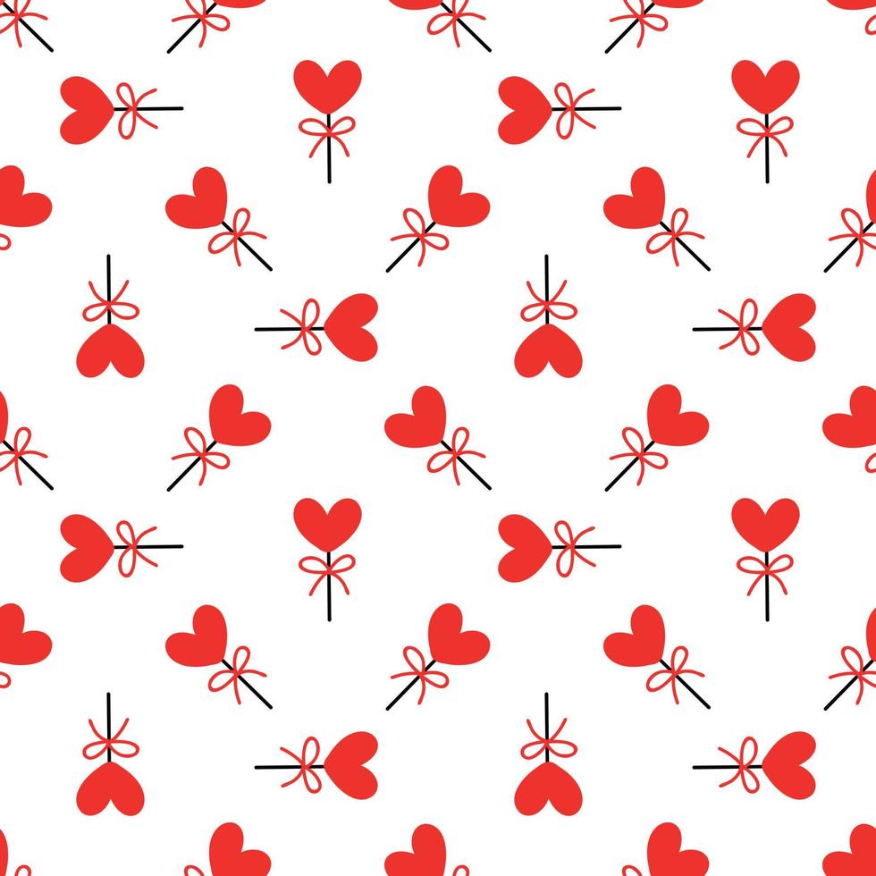Seamless pattern with candy for valentines day. Vector illustration