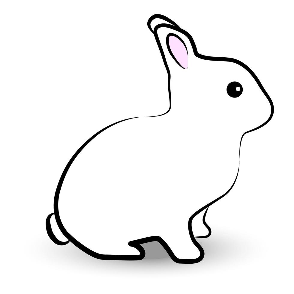 Easter rabbit line art. vector