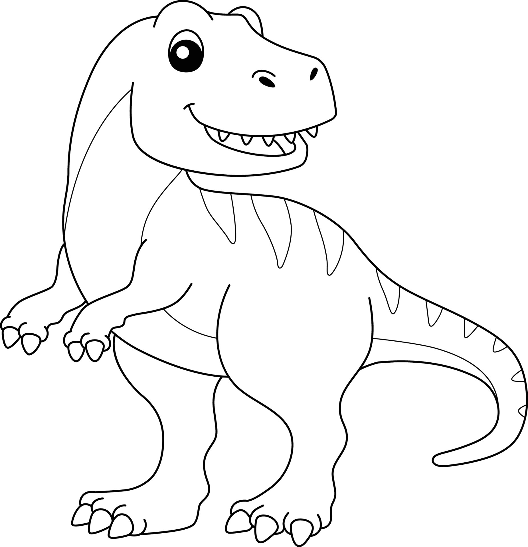 Free T Rex Dinosaur Coloring Page  Download in PDF Illustrator EPS SVG  JPG PNG  Templatenet
