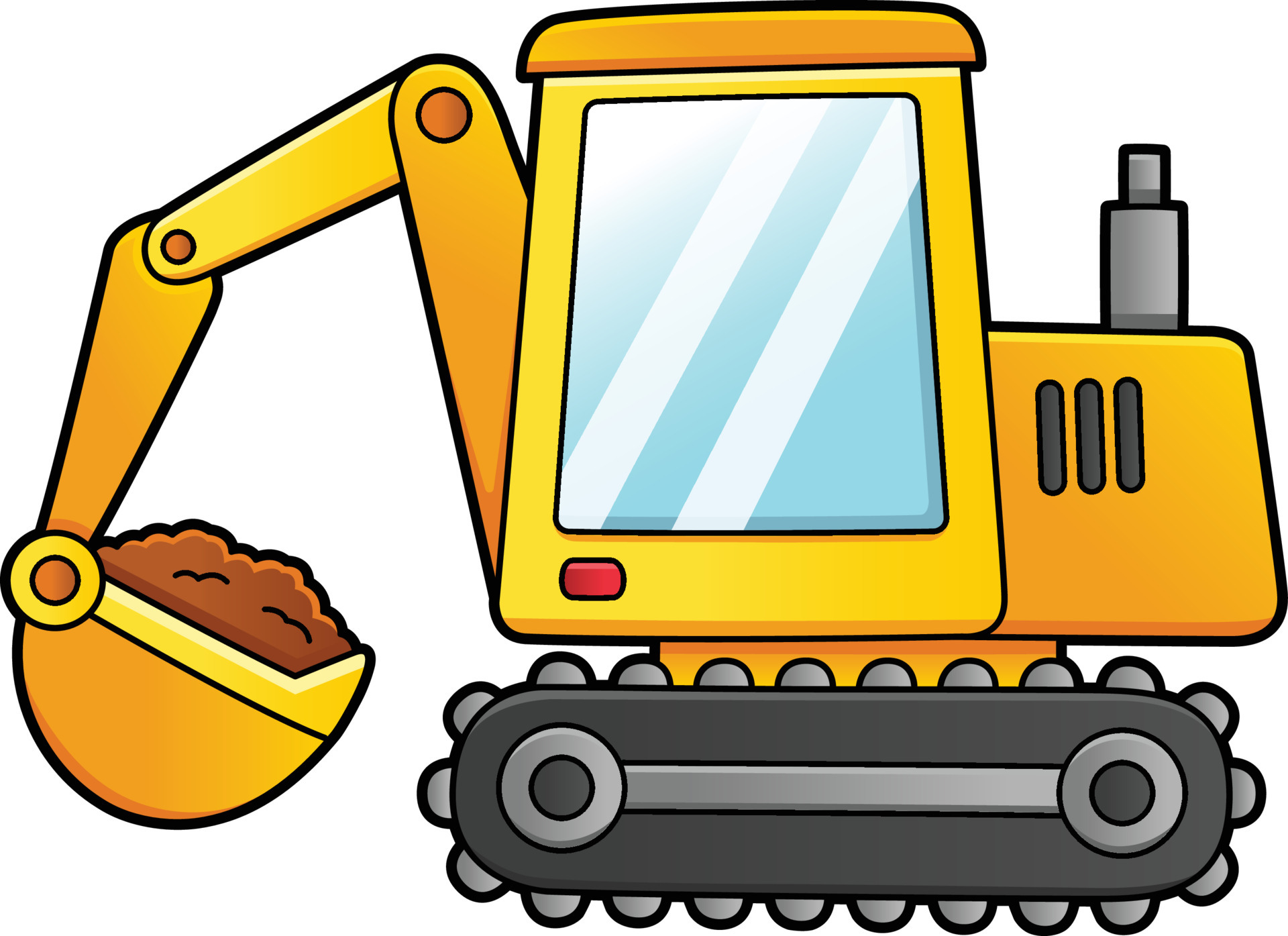 Excavator Clipart Vector Free