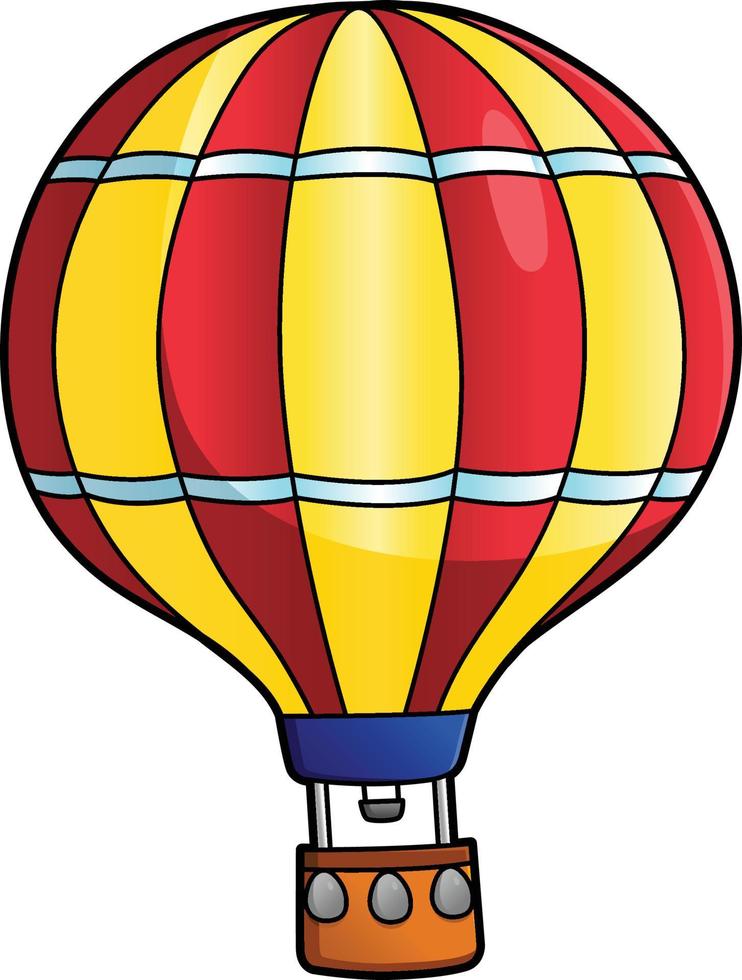 Hot Air Balloon Cartoon Clipart Illustration vector